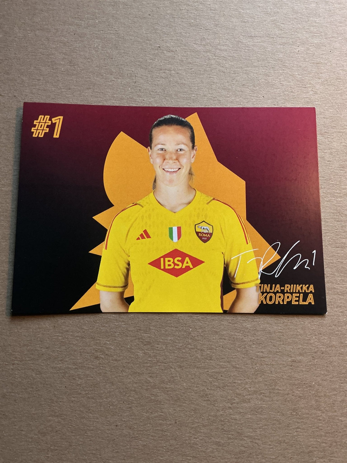 Tinja Riikka Korpela, Finland 🇫🇮 AS Roma 2023/24 hand signed - Autographs-World