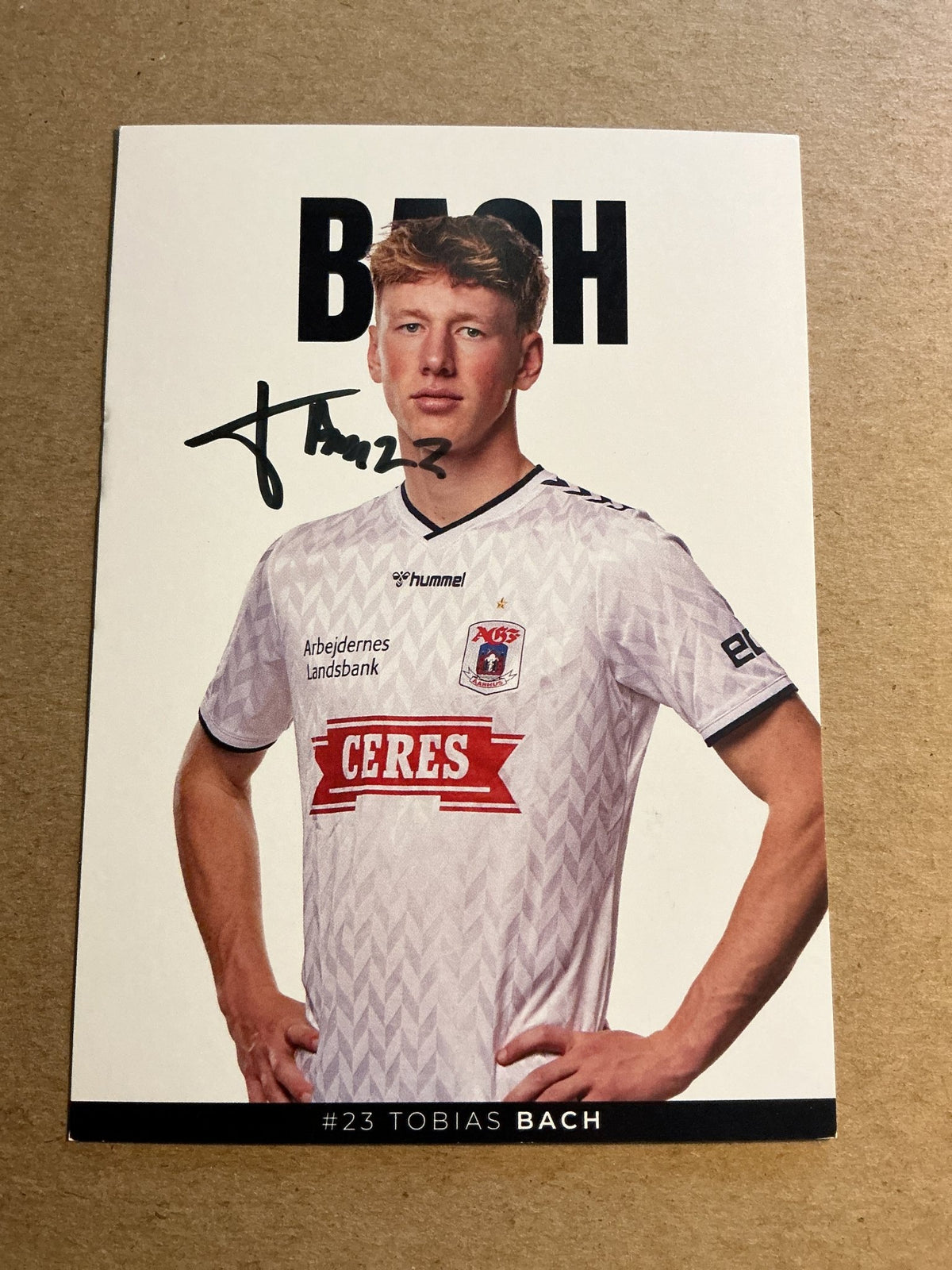 Tobias Bach, Denmark 🇩🇰 Aarhus GF 2023/24 hand signed - Autographs-World