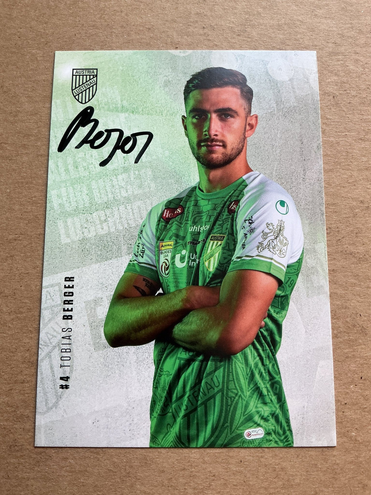 Tobias Berger, Austria 🇦🇹 SC Austria Lustenau 2023/24 hand signed - Autographs-World