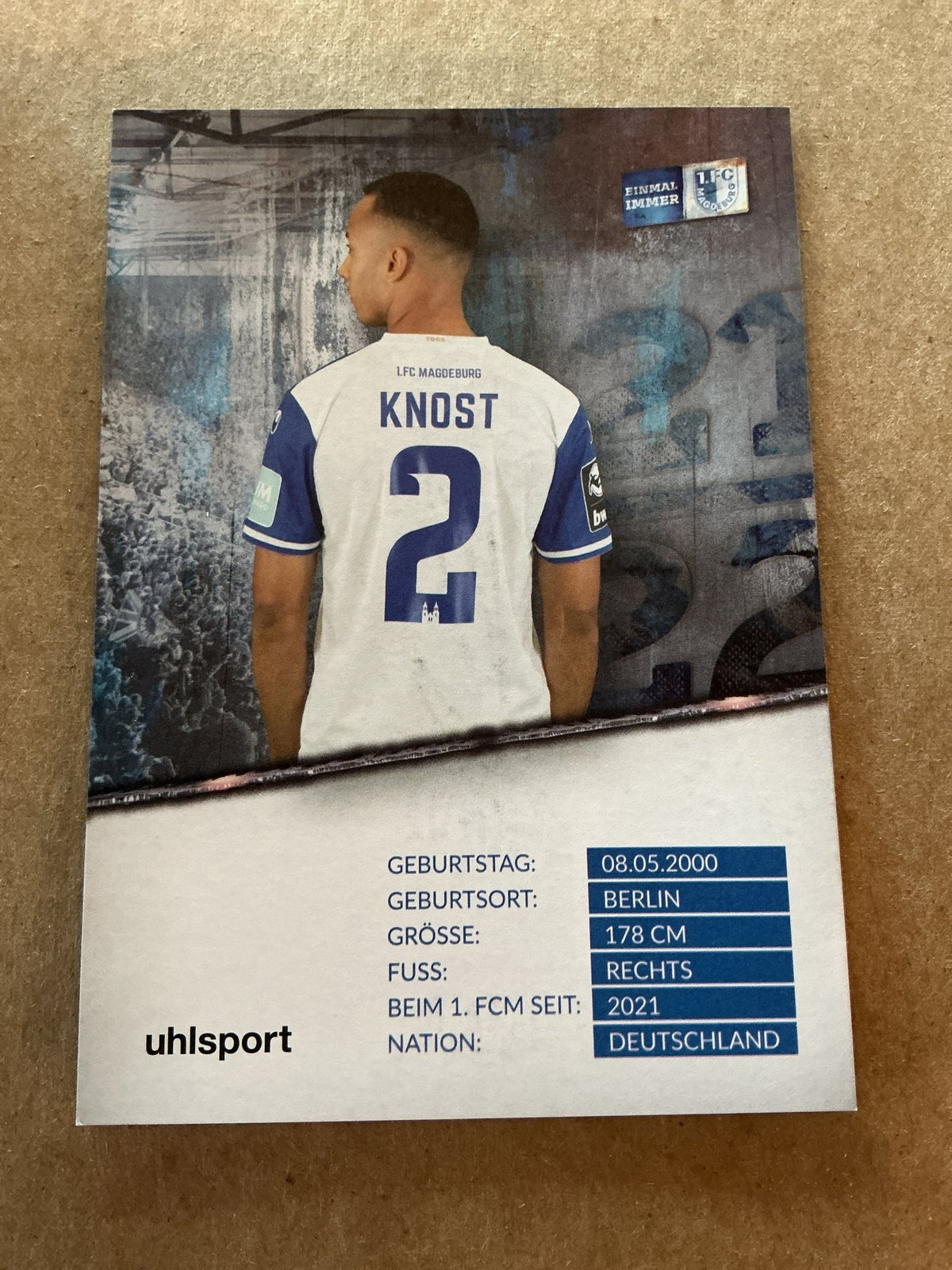Tobias Knost, Germany 🇩🇪 1.FC Magdeburg 2021/22 hand signed - Autographs-World