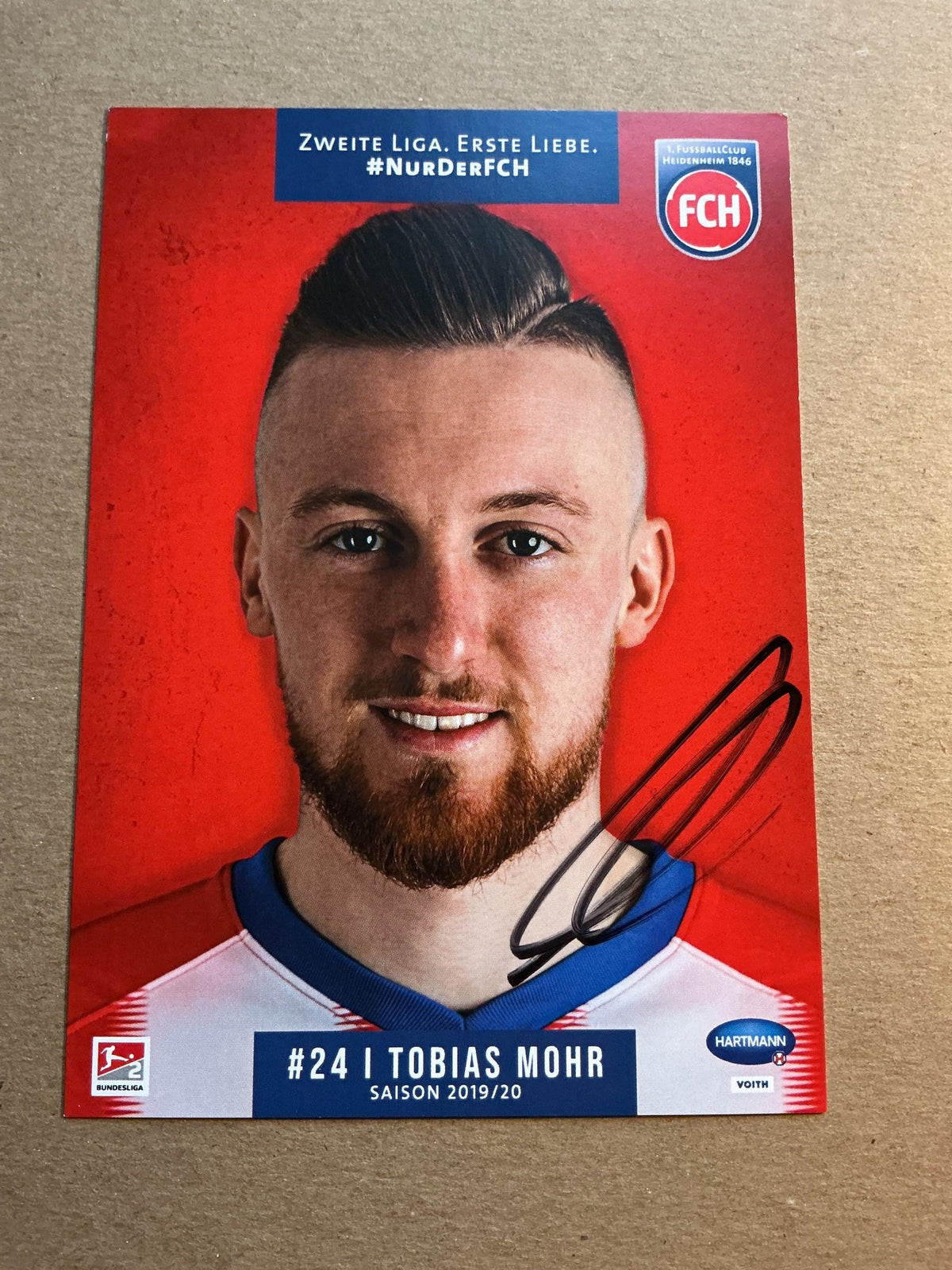 Tobias Mohr, Germany 🇩🇪 1.FC Heidenheim 2019/20 hand signed - Autographs-World