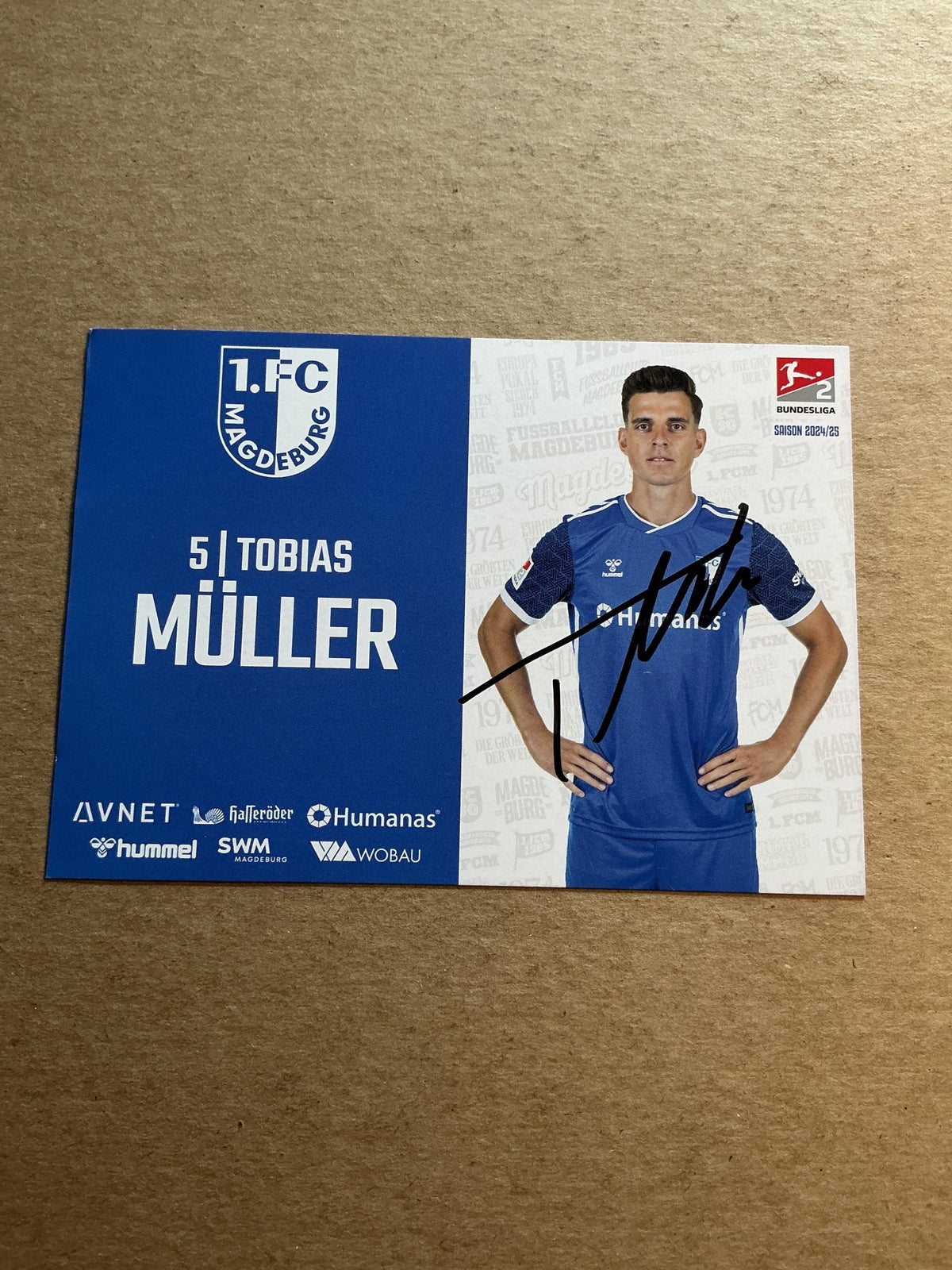Tobias Müller, Germany 🇩🇪 1.FC Magdeburg 2024/25 hand signed - Autographs-World
