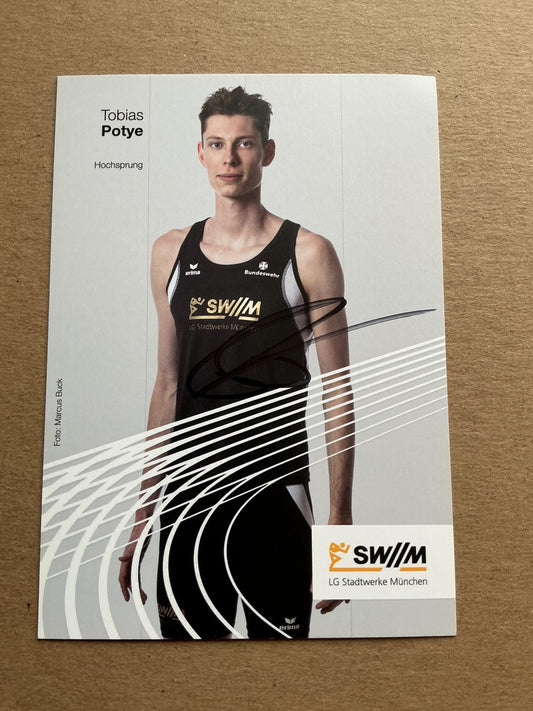 Tobias Potye, Germany 🇩🇪 Athletics Summer Olympics 2024 hand signed - Autographs-World