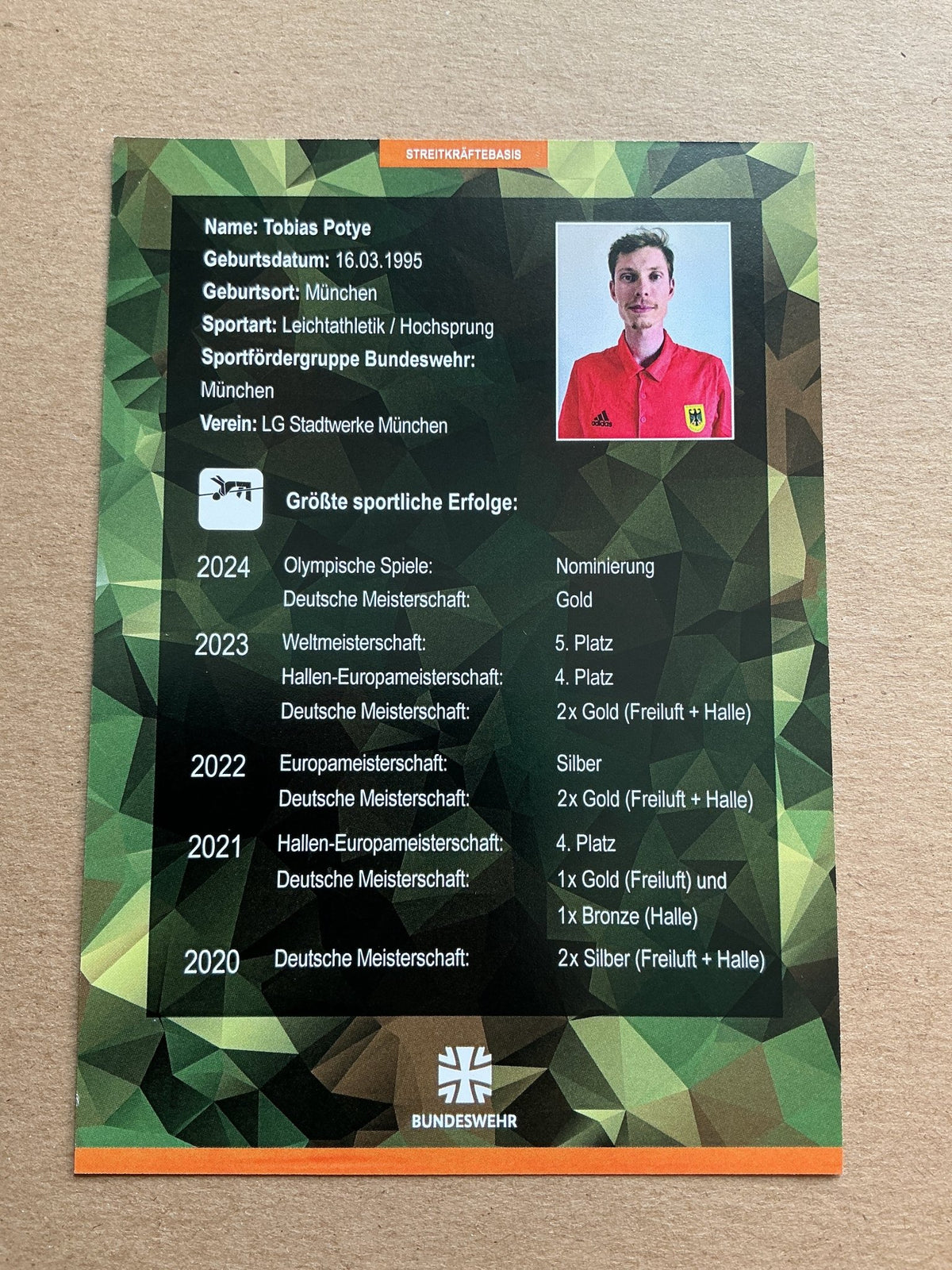 Tobias Potye, Germany 🇩🇪 Athletics Summer Olympics 2024 hand signed - Autographs-World