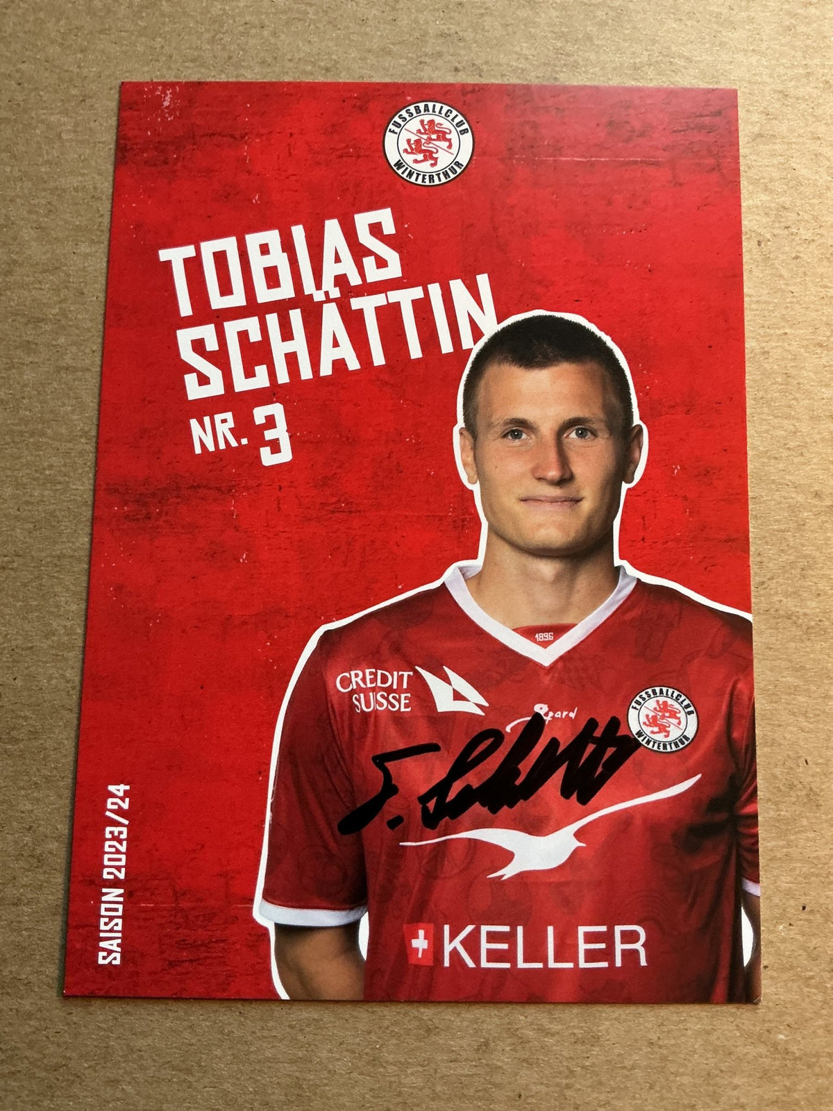 Tobias Schättin, Switzerland 🇨🇭 FC Winterthur 2023/24 hand signed - Autographs-World