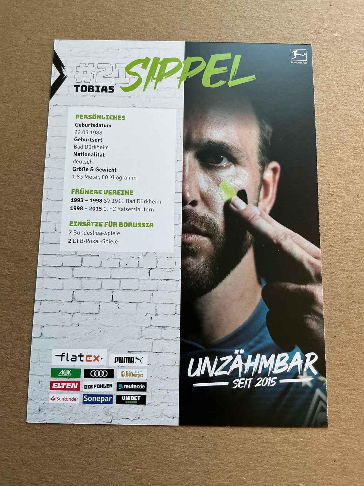 Tobias Sippel, Germany 🇩🇪 Borussia Mönchengladbach 2020/21 hand signed - Autographs-World
