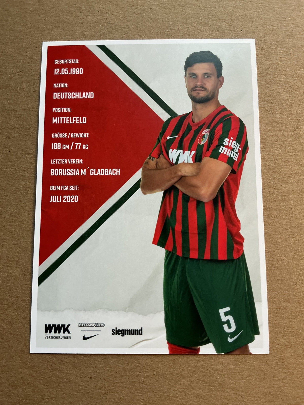 Tobias Strobel, Germany 🇩🇪 FC Augsburg 2021/22 hand signed - Autographs-World