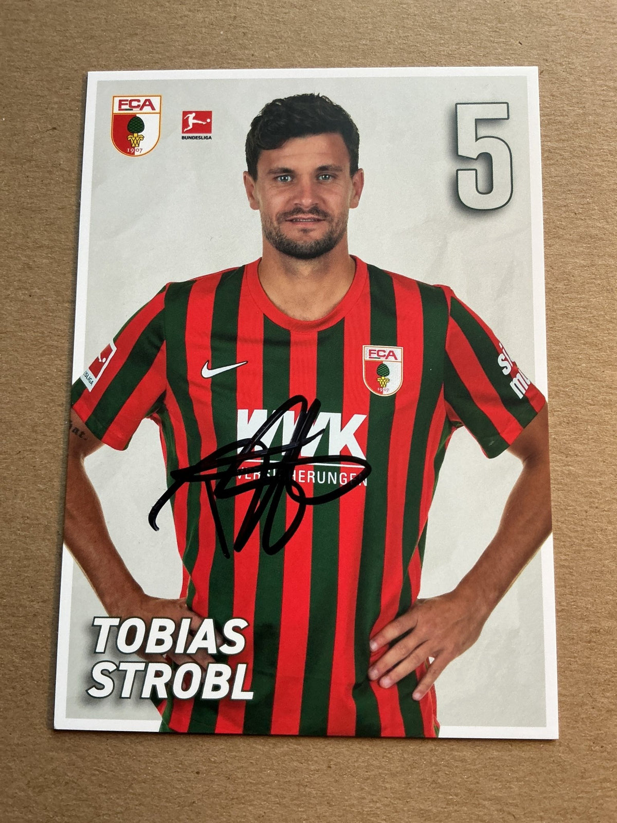 Tobias Strobel, Germany 🇩🇪 FC Augsburg 2021/22 hand signed - Autographs-World