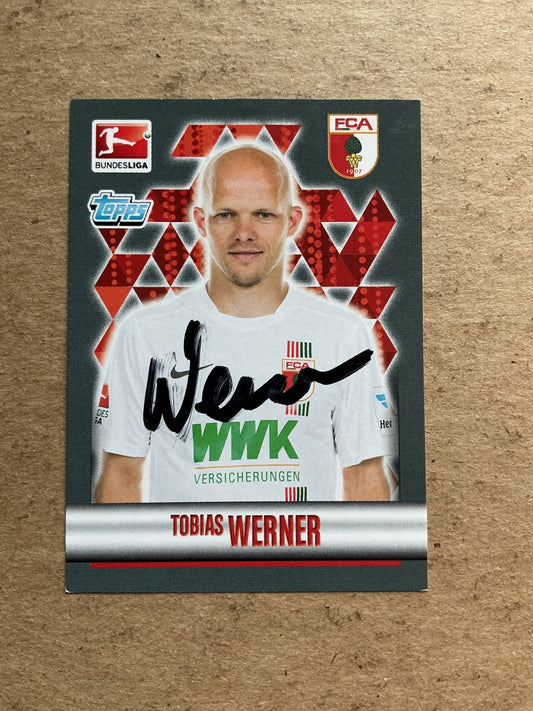 Tobias Werner, Germany 🇩🇪 FC Augsburg 2015/16 Topps hand signed - Autographs-World