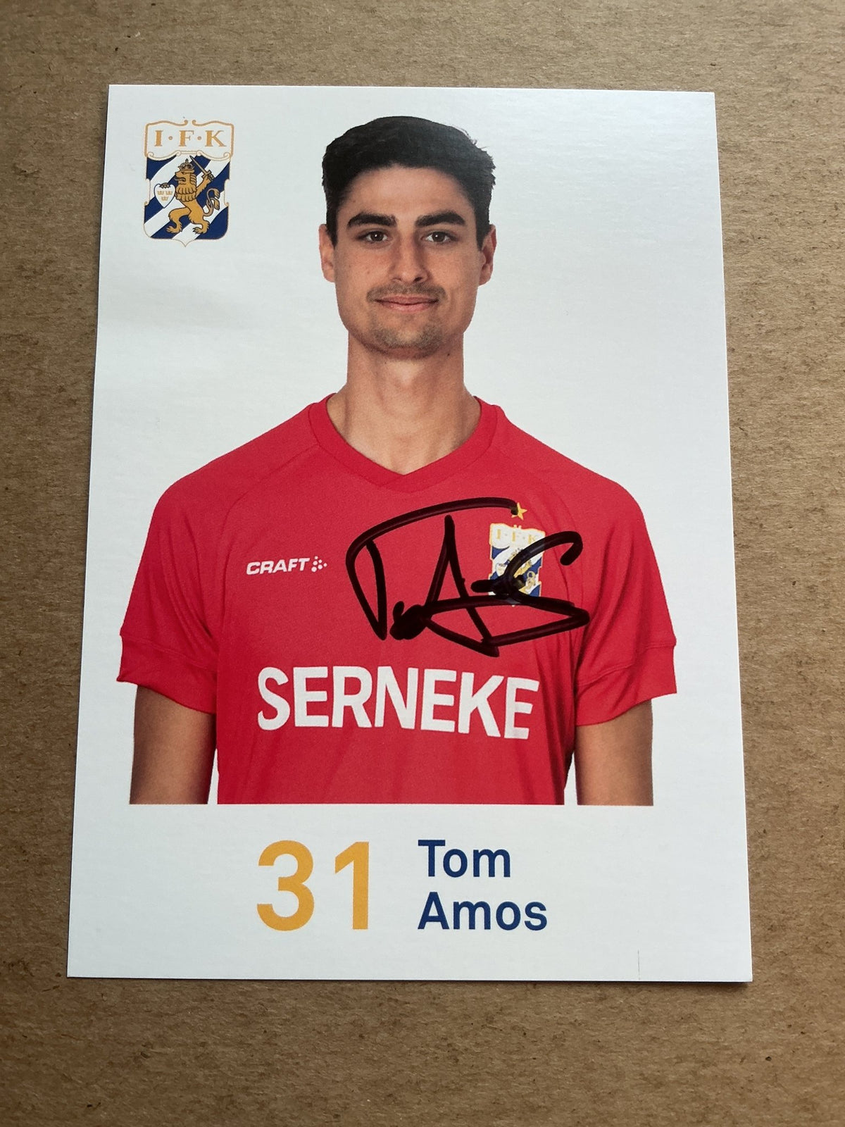 Tom Amos, Sweden 🇸🇪 IFK Göteborg 2020/21 hand signed - Autographs-World