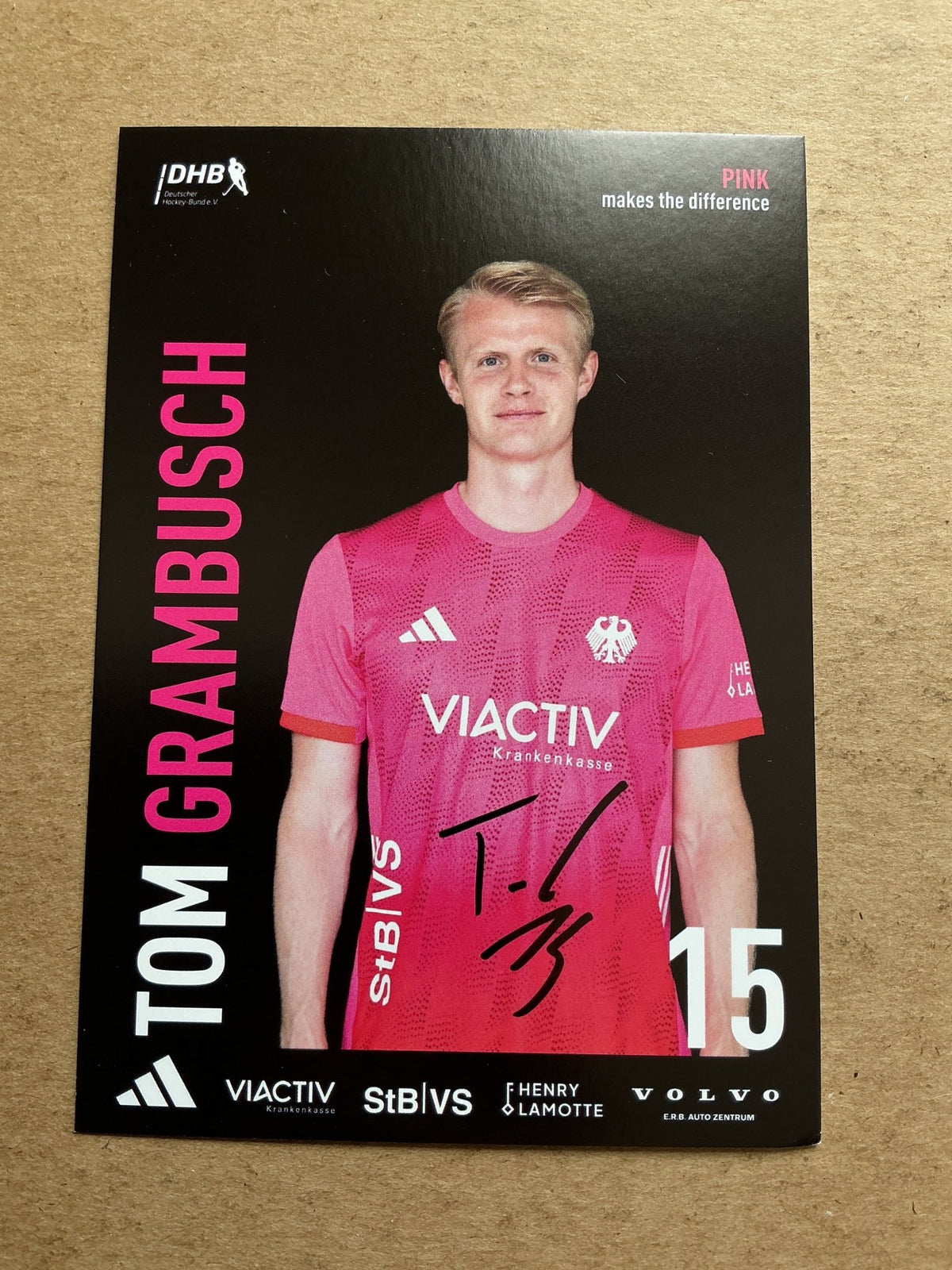 Tom Grambusch, Germany 🇩🇪 Field Hockey Olympics 2024 hand signed - Autographs-World