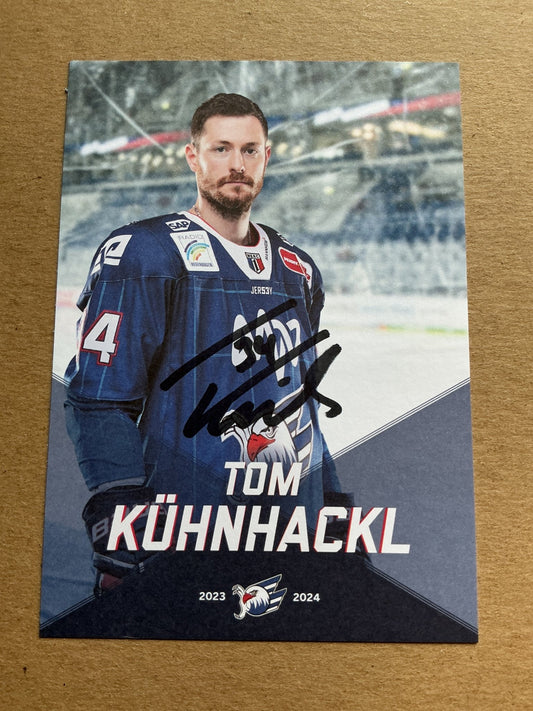 Tom Kühnhackl, Germany 🇩🇪 Adler Mannheim 2023/24 hand signed - Autographs-World