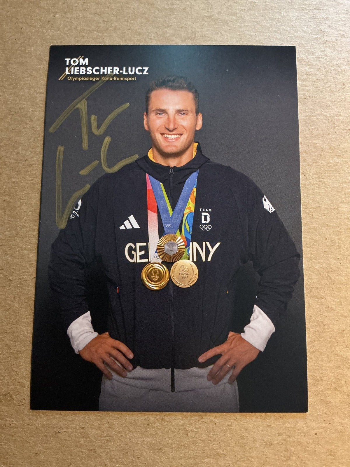 Tom Liebscher-Lucz, Germany 🇩🇪 Canoeing Summer Olympics 2024 hand signed - Autographs-World