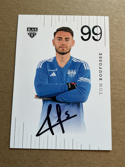 Tom Roufosse, Belgium 🇧🇪 KAS Eupen 2023/24 hand signed - Autographs-World