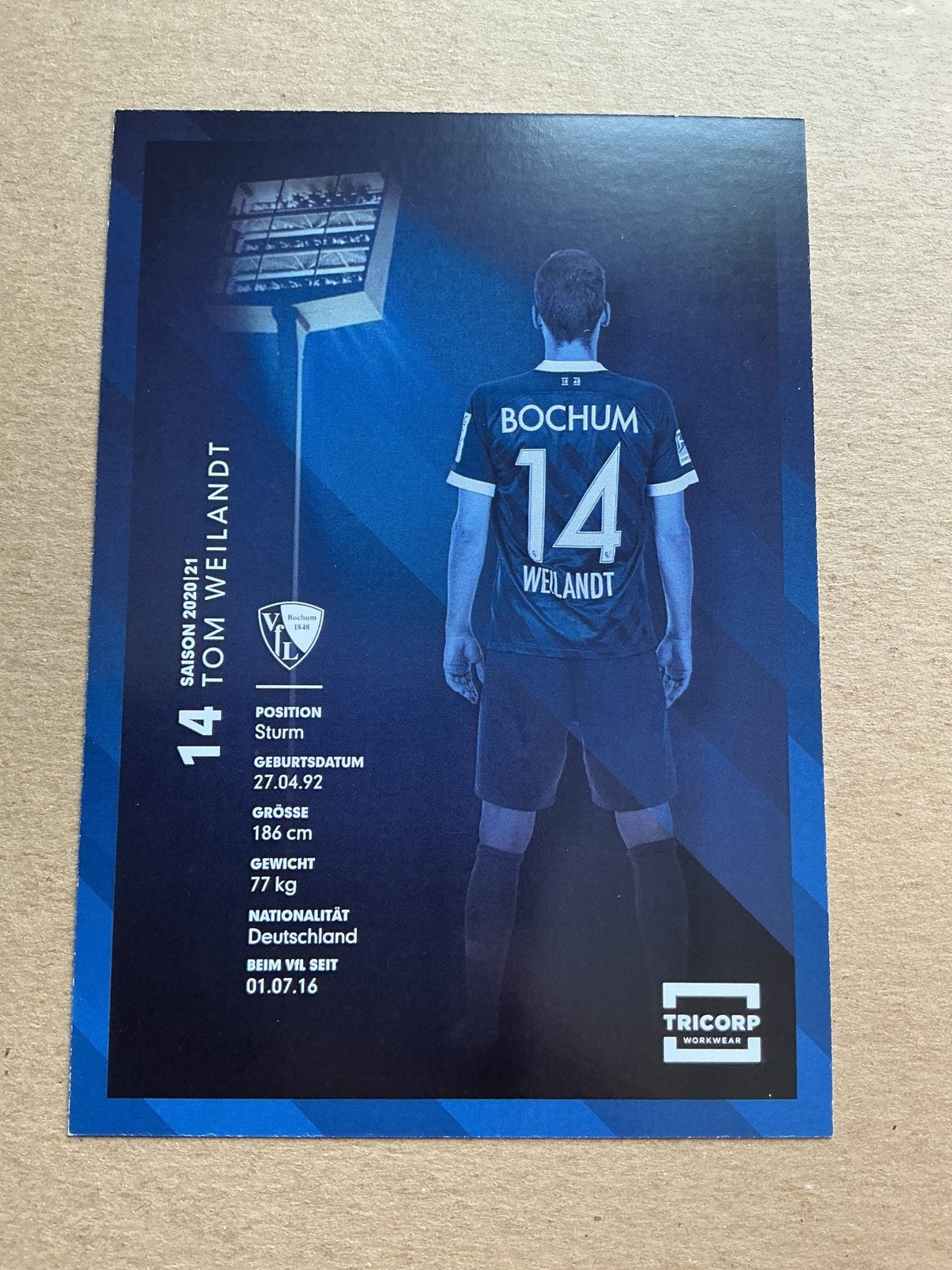 Tom Weilandt, Germany 🇩🇪 VfL Bochum 2020/21 hand signed - Autographs-World