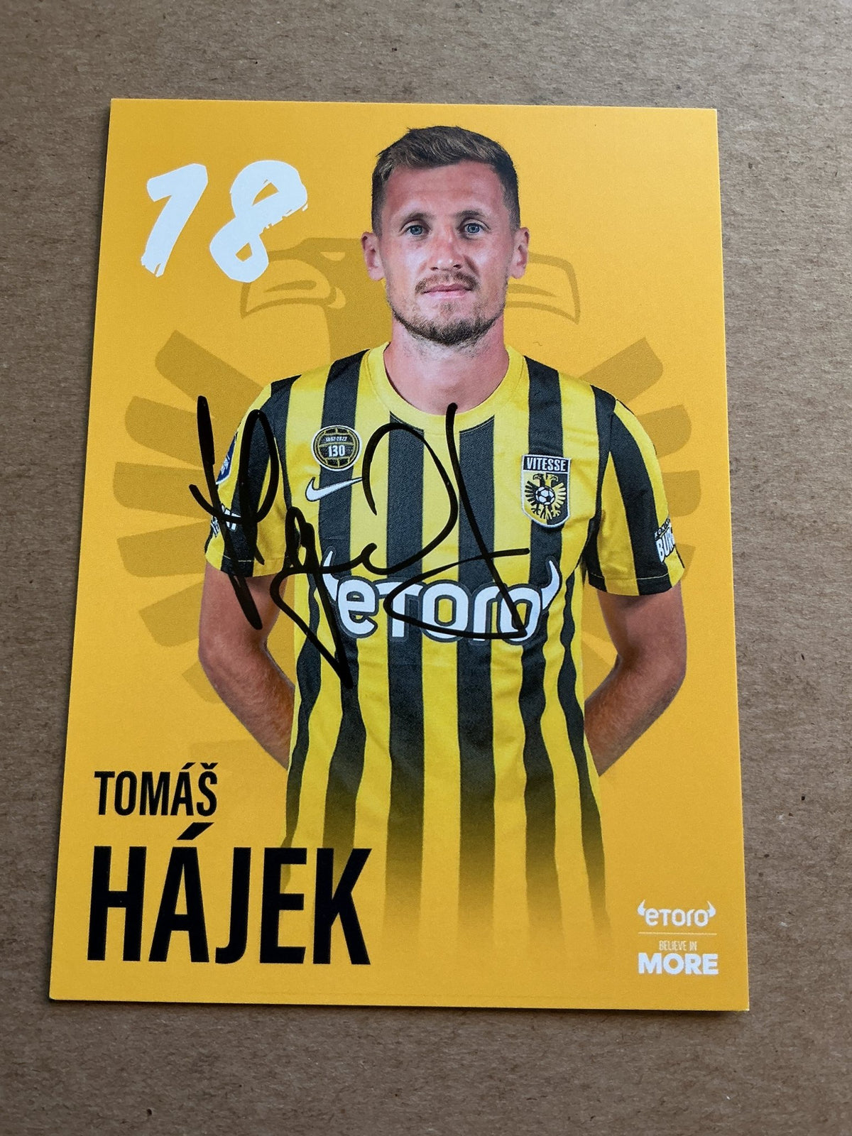 Tomáš Hájek, Czech Republic 🇨🇿 Vitesse Arnhem 2022/23 hand signed - Autographs-World