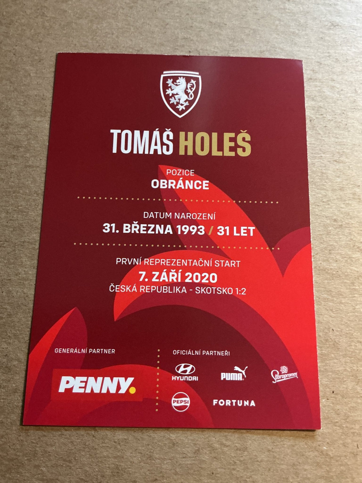 Tomas Holes, Czech Republic 🇨🇿 2023 hand signed - Autographs-World