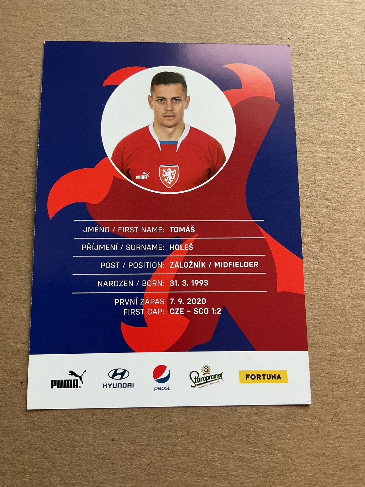 Tomáš Holeš, Czech Republic 🇨🇿 2023 Slavia Prague hand signed - Autographs-World