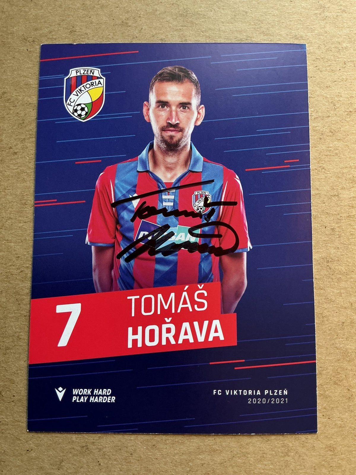 Tomáš Hořava, Czech Republic 🇨🇿 FC Viktoria Plzeň 2020/21 hand signed - Autographs-World