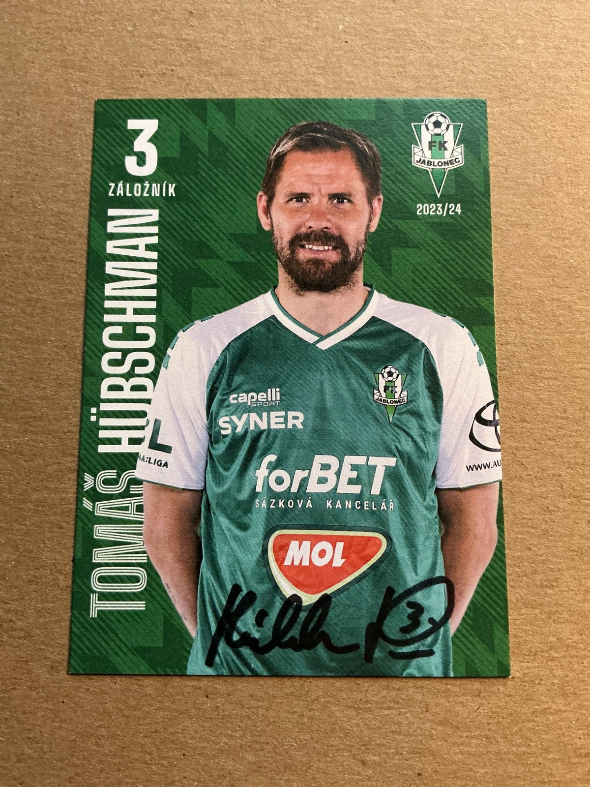 Tomáš Hübschman, Czech Republic 🇨🇿 FK Jablonec 2023/24 hand signed - Autographs-World