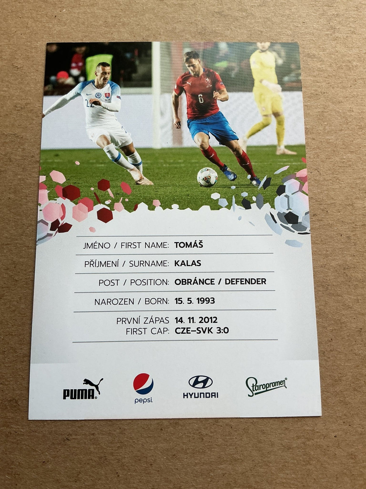 Tomáš Kalas, Czech Republic 🇨🇿 UEFA Euro Cup 2020 hand signed - Autographs-World