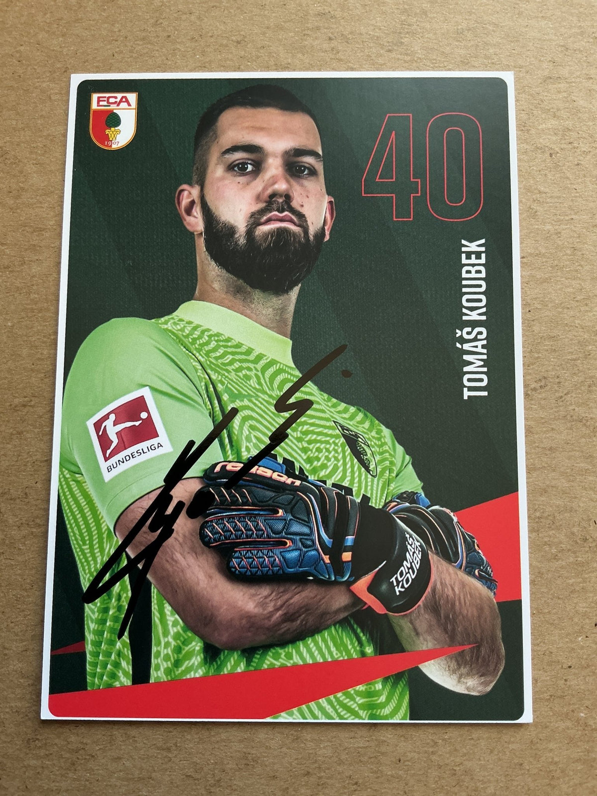 Tomáš Koubek, Czech Republic 🇨🇿 FC Augsburg 2020/21 hand signed - Autographs-World