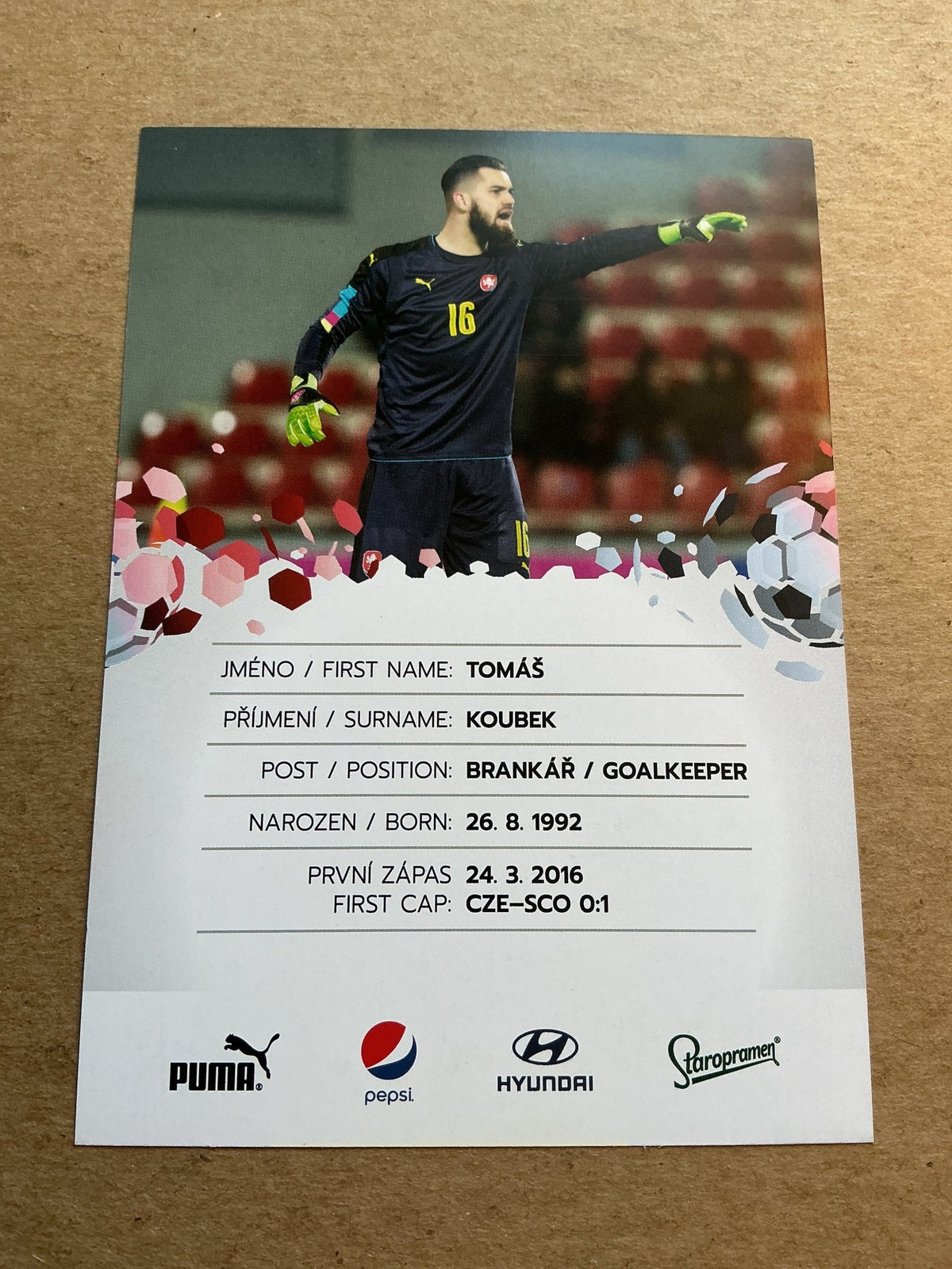 Tomáš Koubek, Czech Republic 🇨🇿 UEFA Euro Cup 2020 hand signed - Autographs-World