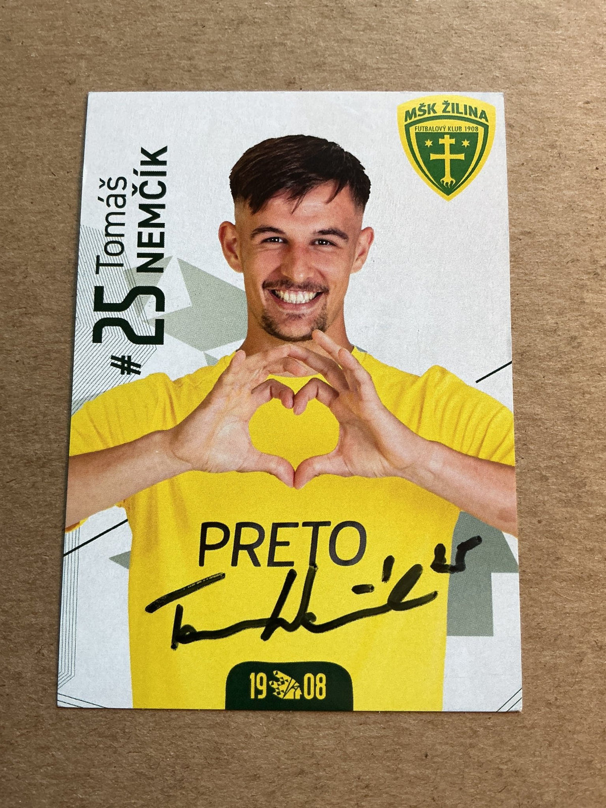 Tomás Nemčík, Slovakia 🇸🇰 MŠK Žilina 2023/24 hand signed - Autographs-World