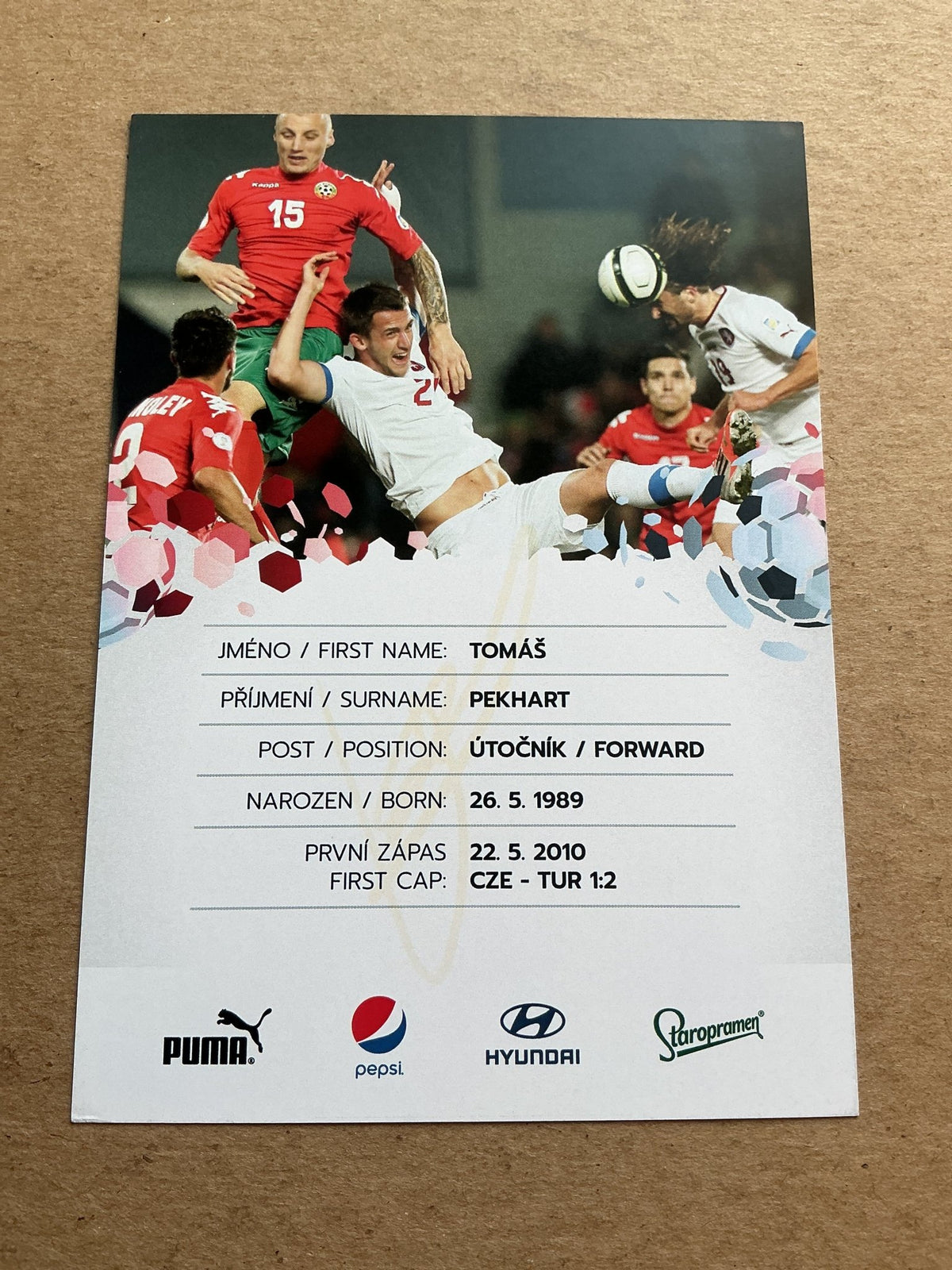 Tomáš Pekhart, Czech Republic 🇨🇿 UEFA Euro Cup 2020 hand signed - Autographs-World