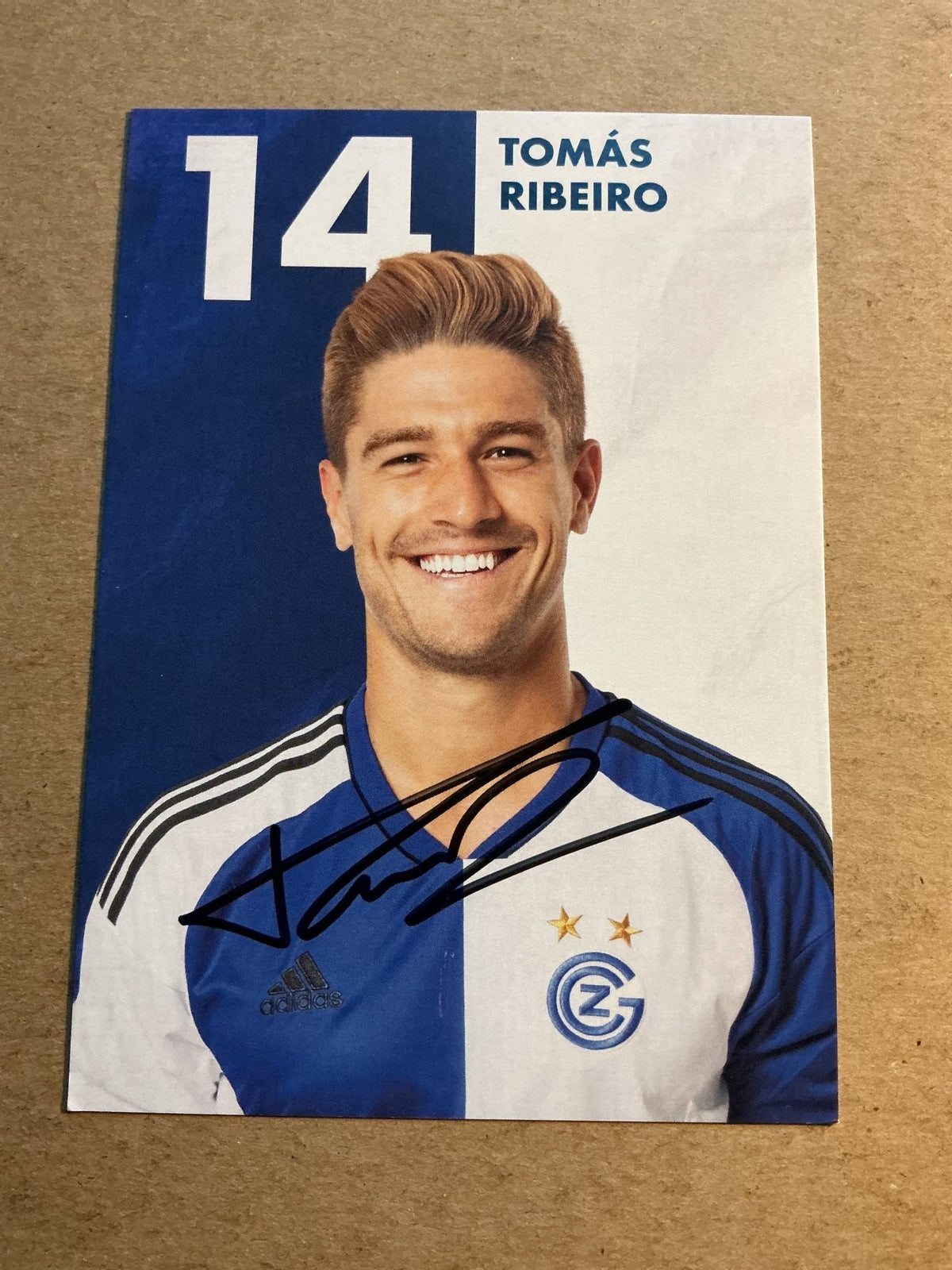 Tomás Ribeiro, Portugal 🇵🇹 Grasshopper Zürich 2022/23 hand signed - Autographs-World