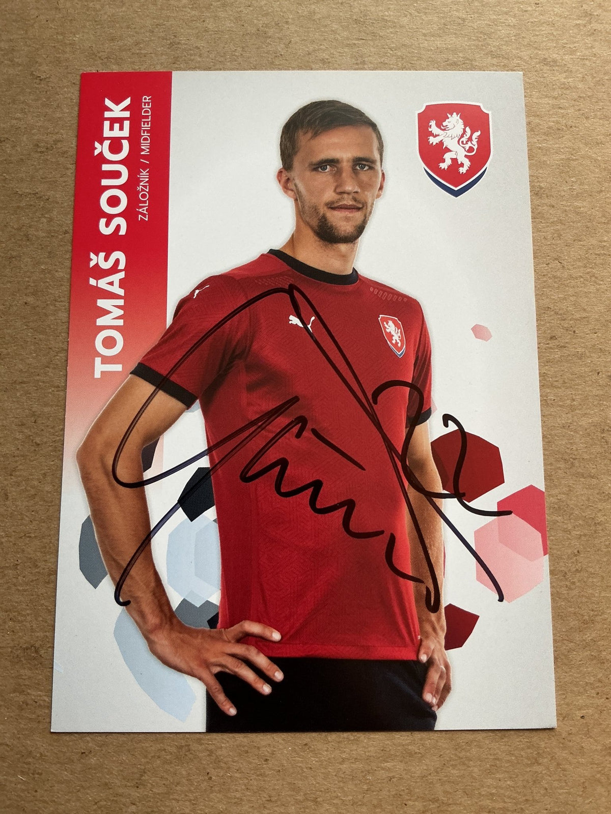 Tomáš Souček, Czech Republic 🇨🇿 UEFA Euro Cup 2020 hand signed - Autographs-World