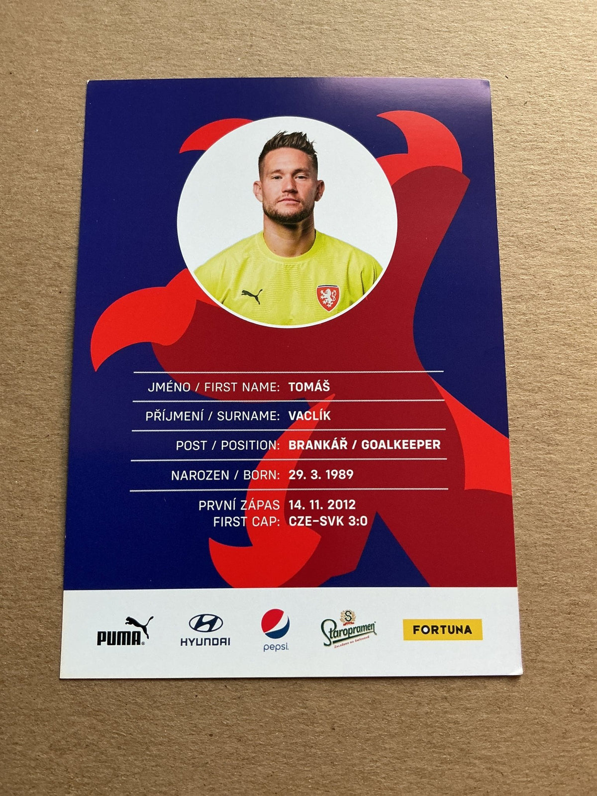 Tomáš Vaclík, Czech Republic 🇨🇿 2023 Olympiacos hand signed - Autographs-World