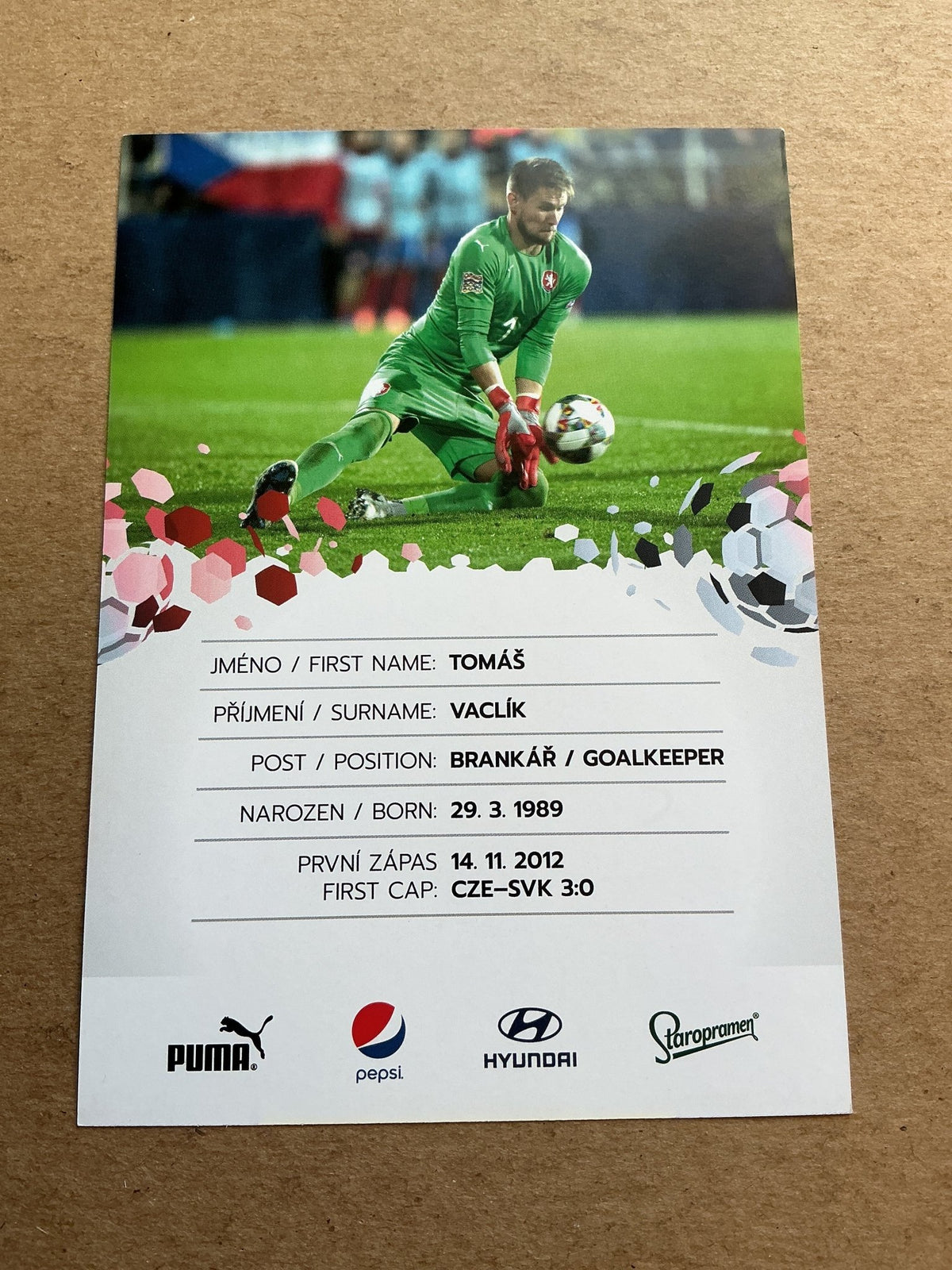 Tomáš Vaclík, Czech Republic 🇨🇿 UEFA Euro Cup 2020 hand signed - Autographs-World