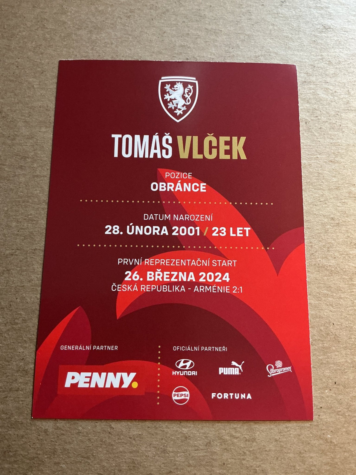 Tomas Vlcek, Czech Republic 🇨🇿 2023 hand signed - Autographs-World