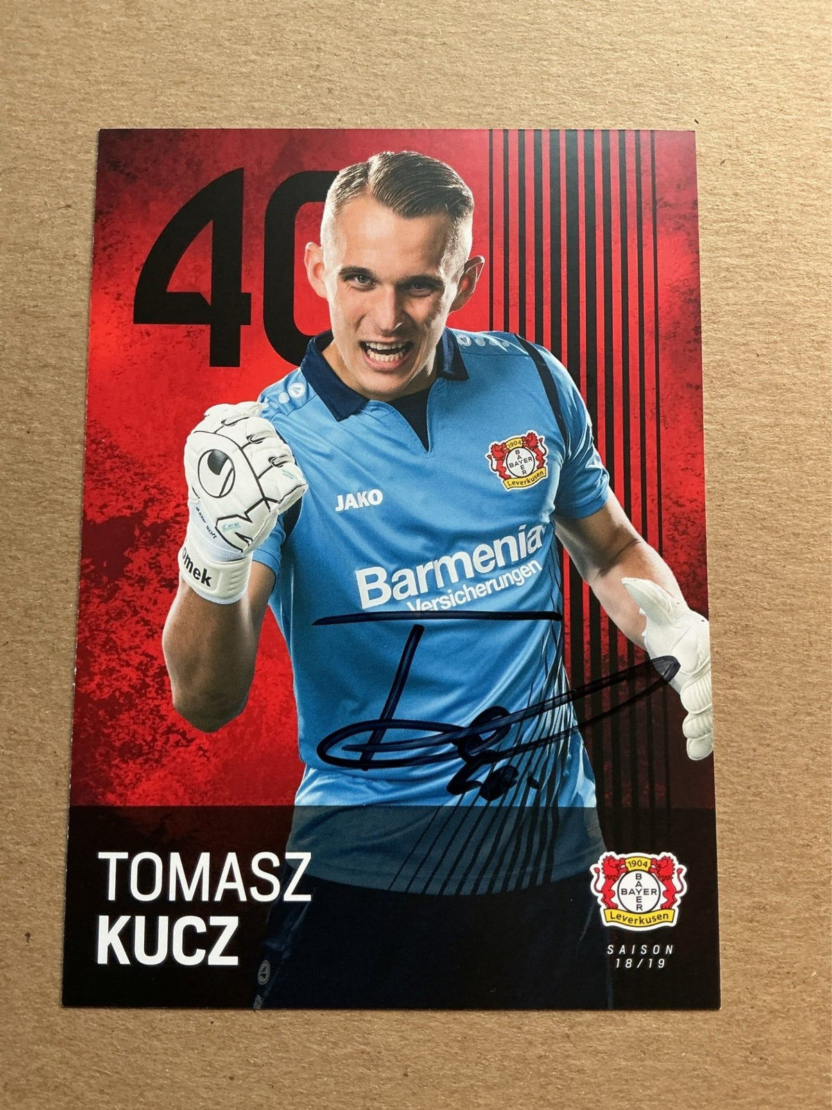 Tomasz Kucz, Poland 🇵🇱 Bayer 04 Leverkusen 2018/19 hand signed - Autographs-World