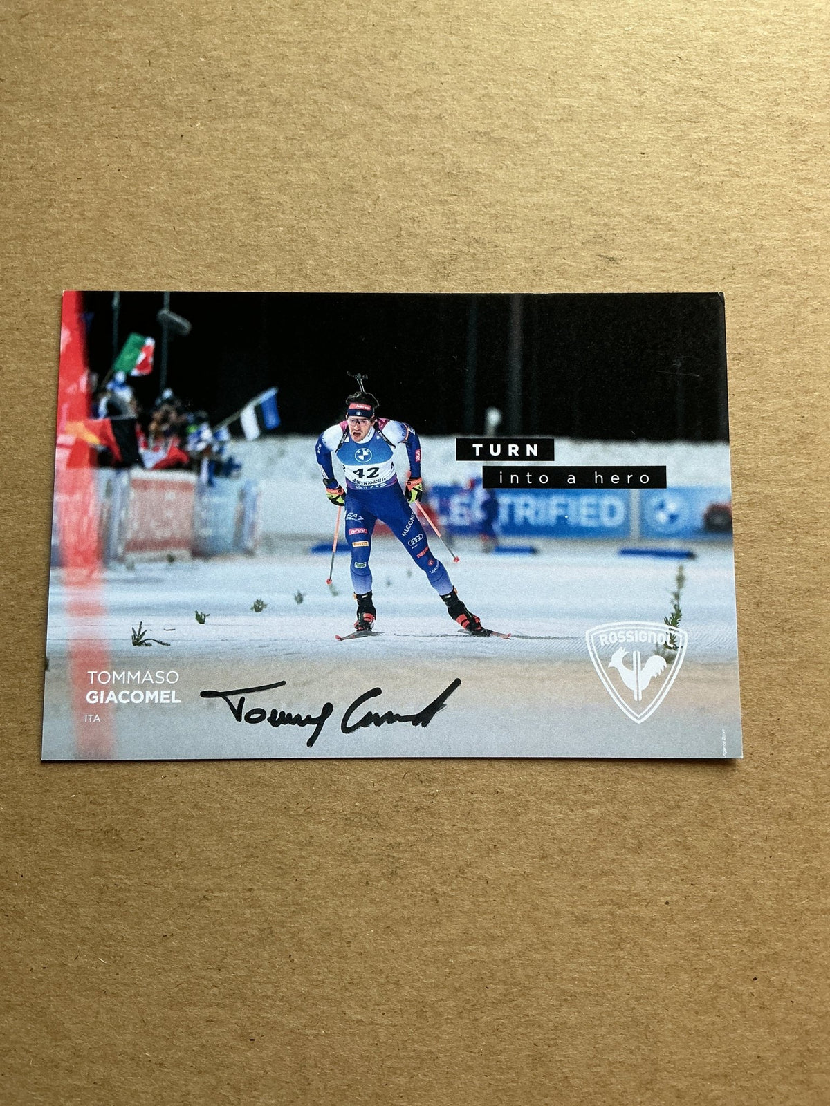 Tommaso Giacomel, Italy 🇮🇹 Biathlon Winter Sports 2024/25 hand signed - Autographs-World