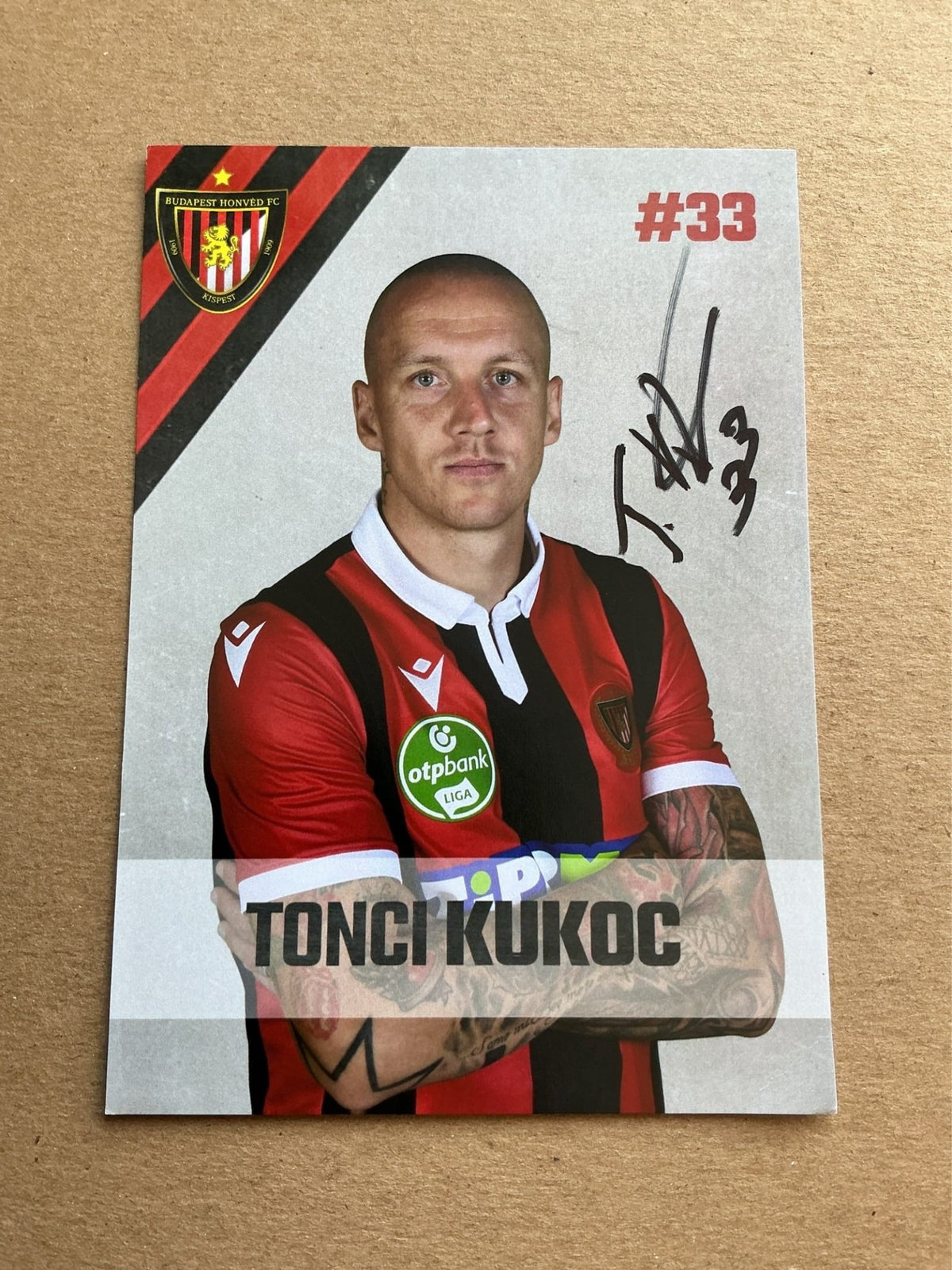 Tonci Kukoc, Croatia 🇭🇷 Honvéd Budapest FC 2019/20 hand signed - Autographs-World