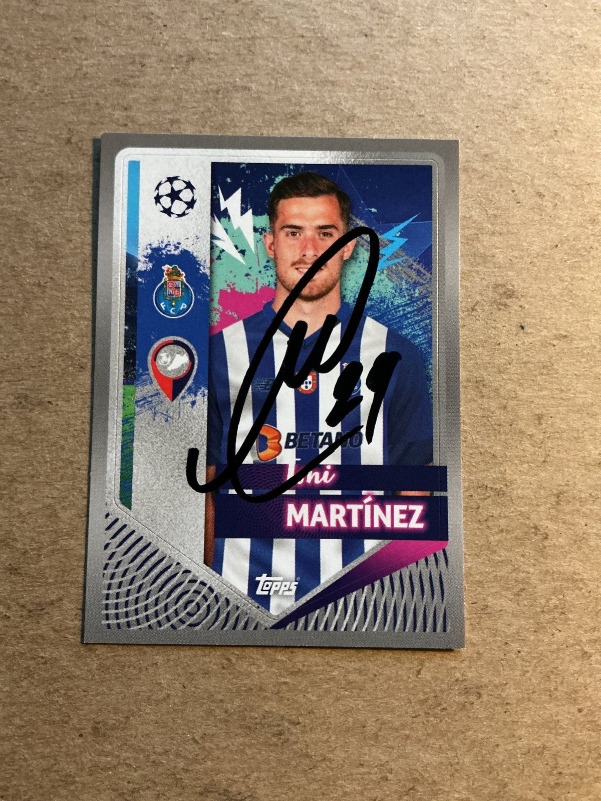 Toni Martinez, Spain 🇪🇸 FC Porto 2022/23 Topps hand signed - Autographs-World
