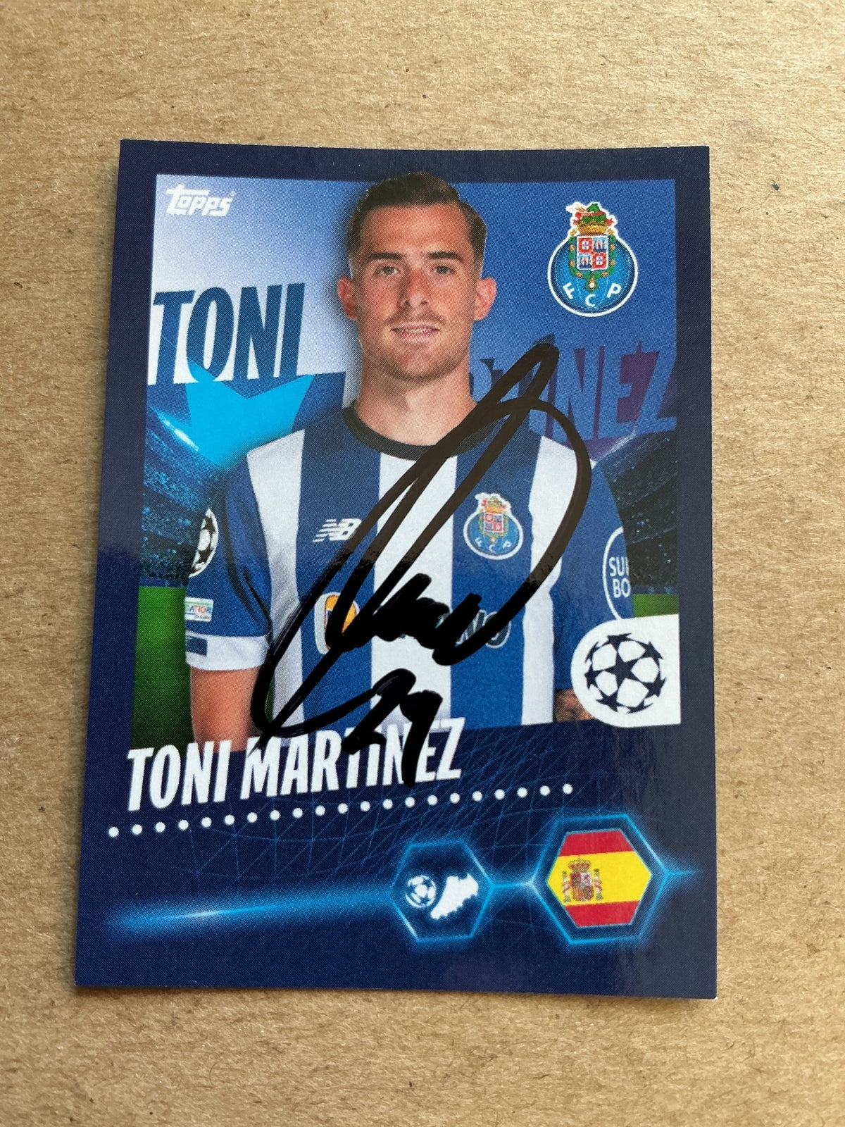 Toni Martinez, Spain 🇪🇸 FC Porto 2023/24 Topps hand signed - Autographs-World