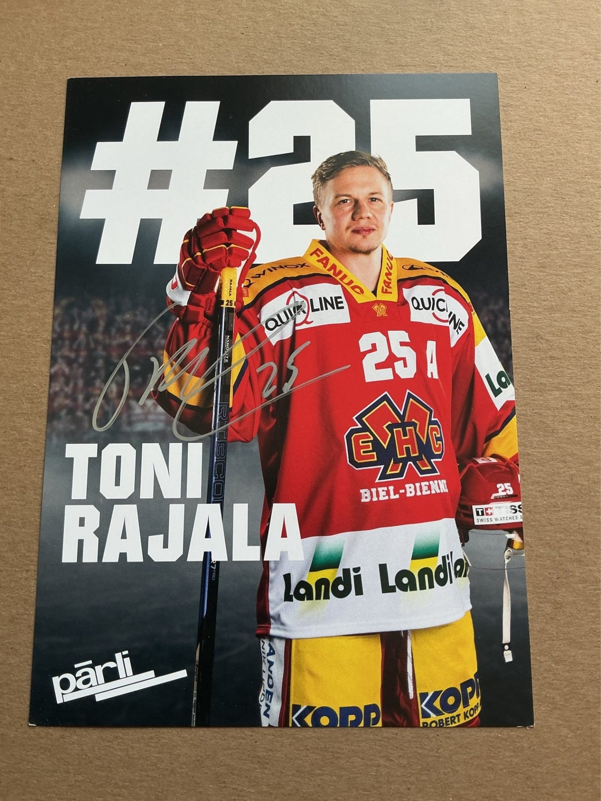 Toni Rajala, Finland 🇫🇮 EHC Biel-Bienne 2023/24 hand signed - Autographs-World