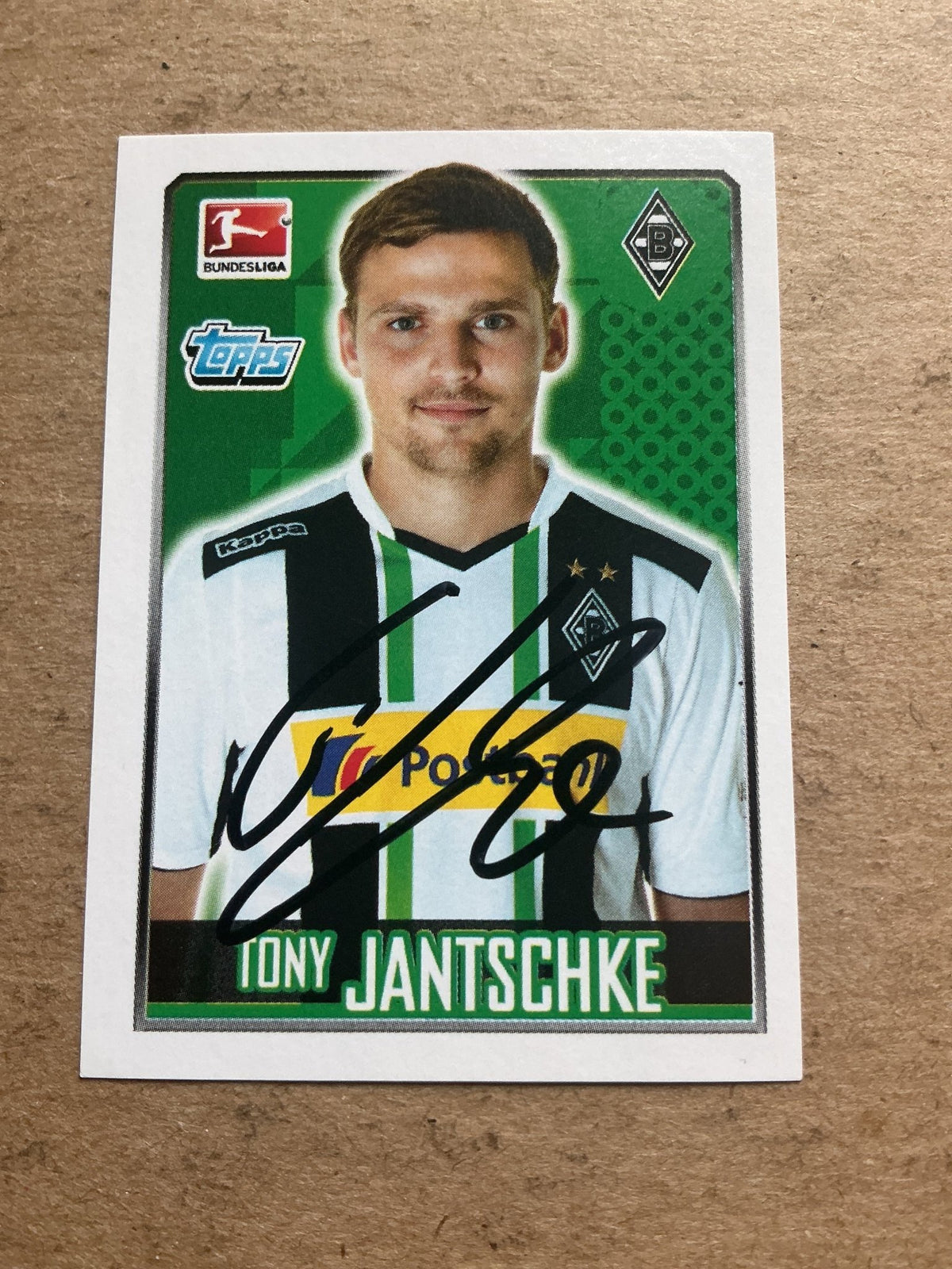 Tony Jantschke, Germany 🇩🇪 Borussia Mönchengladbach 2014/15 Topps hand signed - Autographs-World