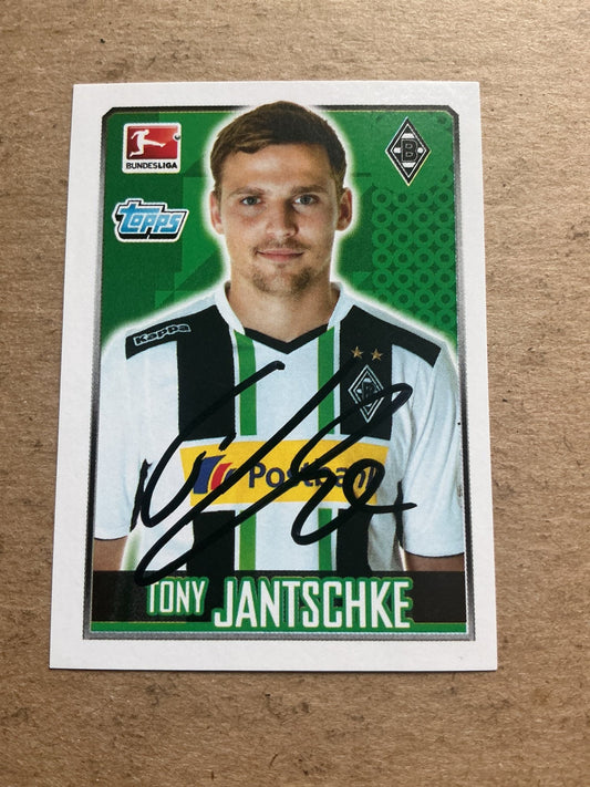 Tony Jantschke, Germany 🇩🇪 Borussia Mönchengladbach 2014/15 Topps hand signed - Autographs-World