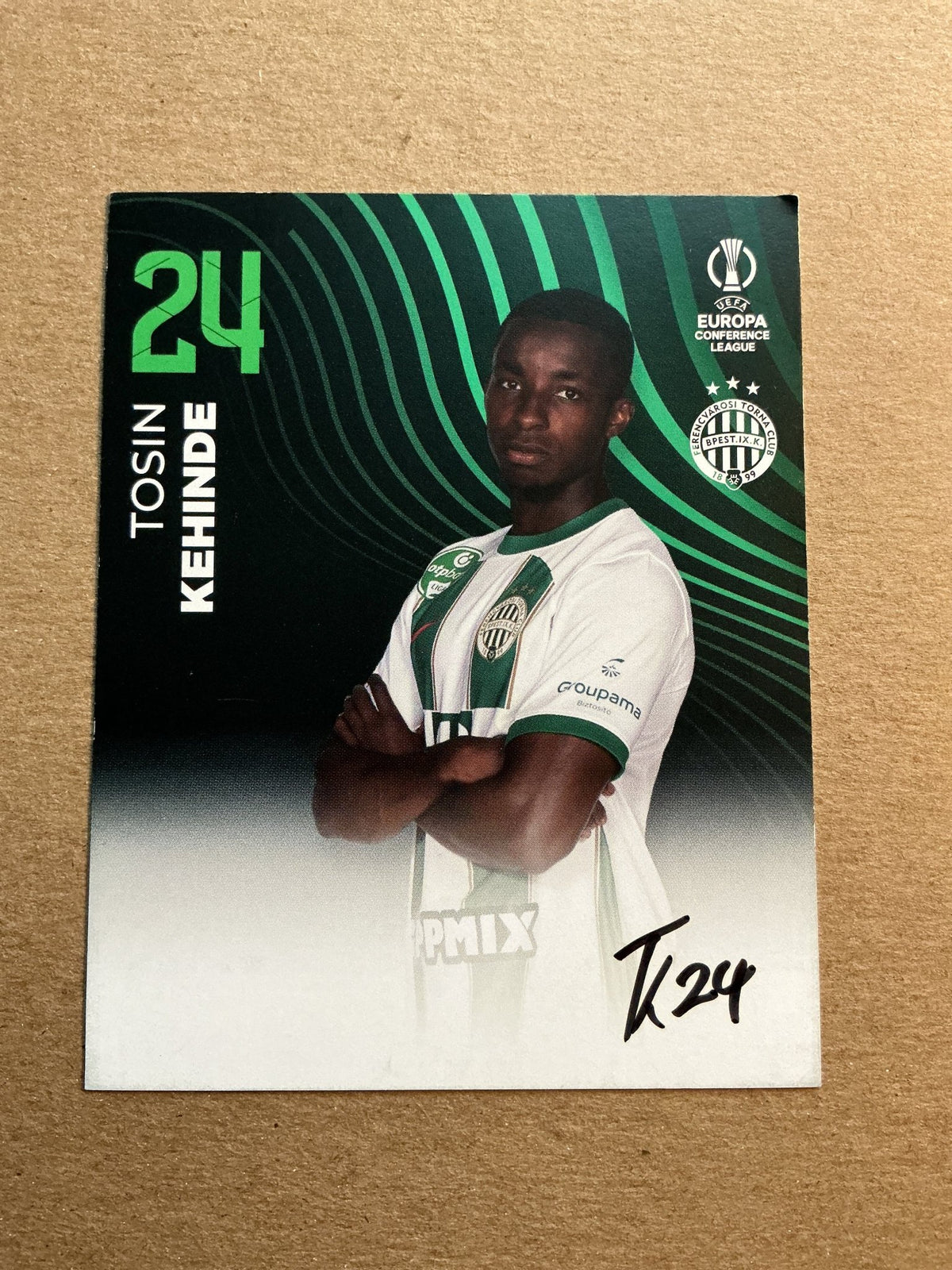 Tosin Kehinde, Nigeria 🇳🇬 Ferencváros TC 2023/24 hand signed - Autographs-World