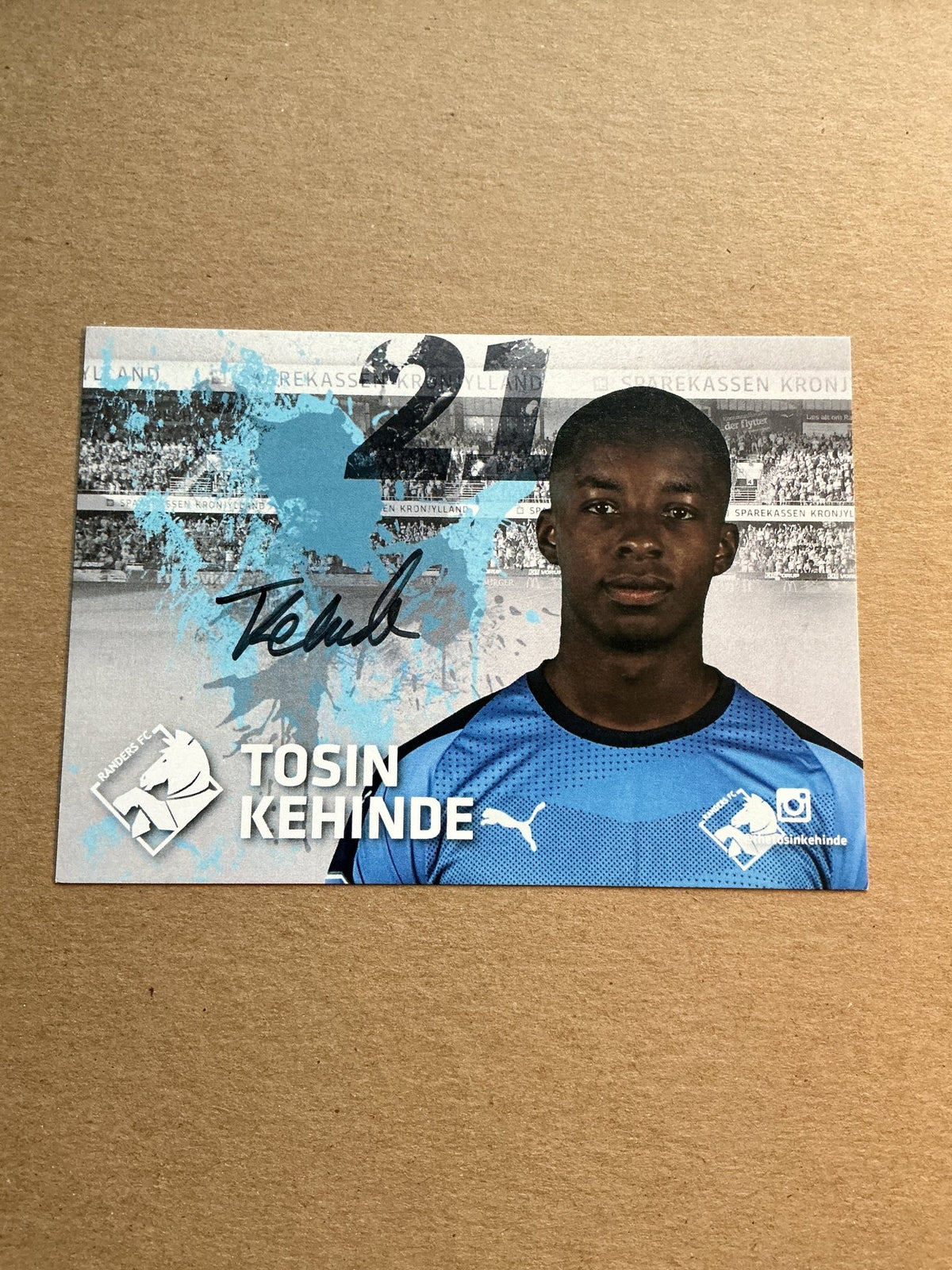 Tosin Kehinde, Nigeria 🇳🇬 Randers FC 2020/21 hand signed - Autographs-World