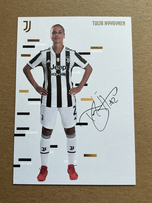 Tuija Hyyrynen, Finland 🇫🇮 Juventus FC 2021/22 hand signed - Autographs-World