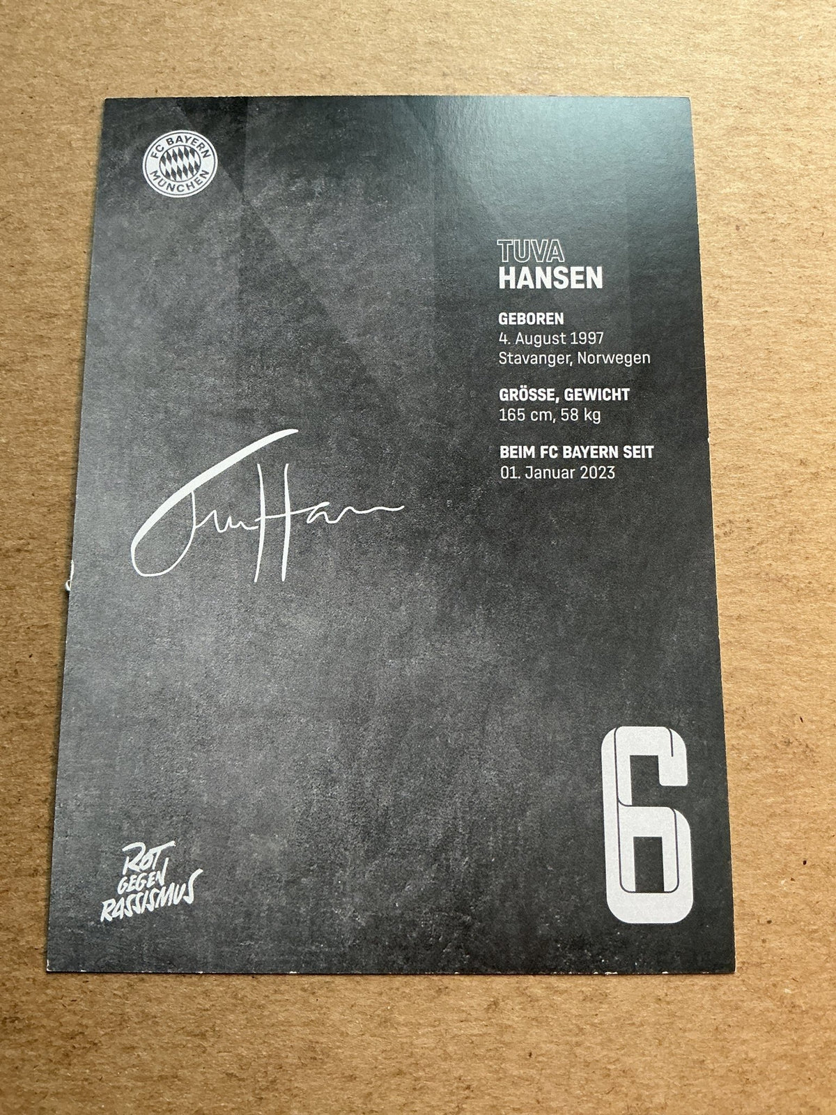 Tuva Hansen, Norway 🇳🇴 FC Bayern München 2022/23 hand signed - Autographs-World