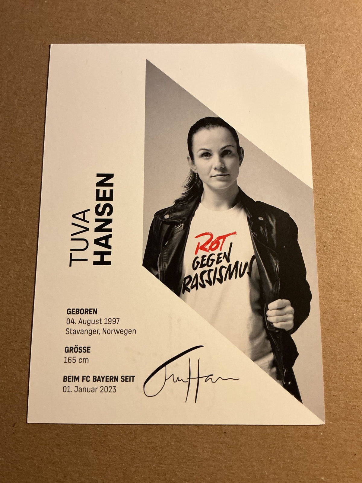 Tuva Hansen, Norway 🇳🇴 FC Bayern München 2023/24 hand signed - Autographs-World