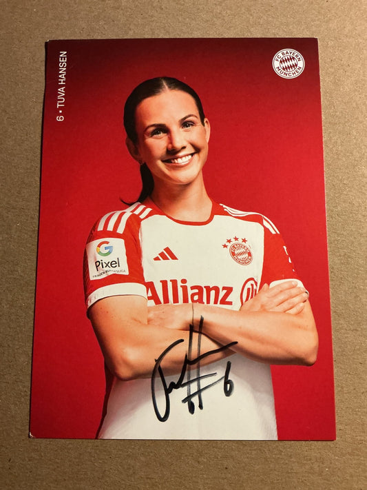 Tuva Hansen, Norway 🇳🇴 FC Bayern München 2023/24 hand signed - Autographs-World