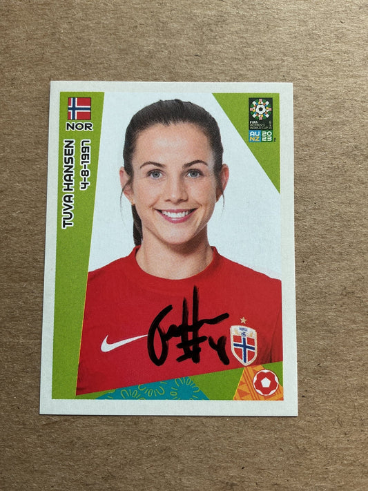 Tuva Hansen, Norway 🇳🇴 FIFA Women’s World Cup 2023 Panini hand signed - Autographs-World