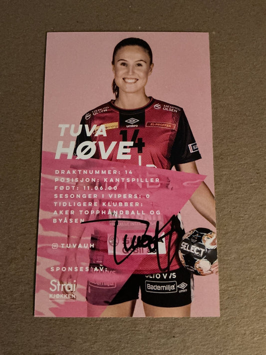 Tuva Høve, Norway 🇳🇴 Handball Vipers 2021/22 hand signed - Autographs-World